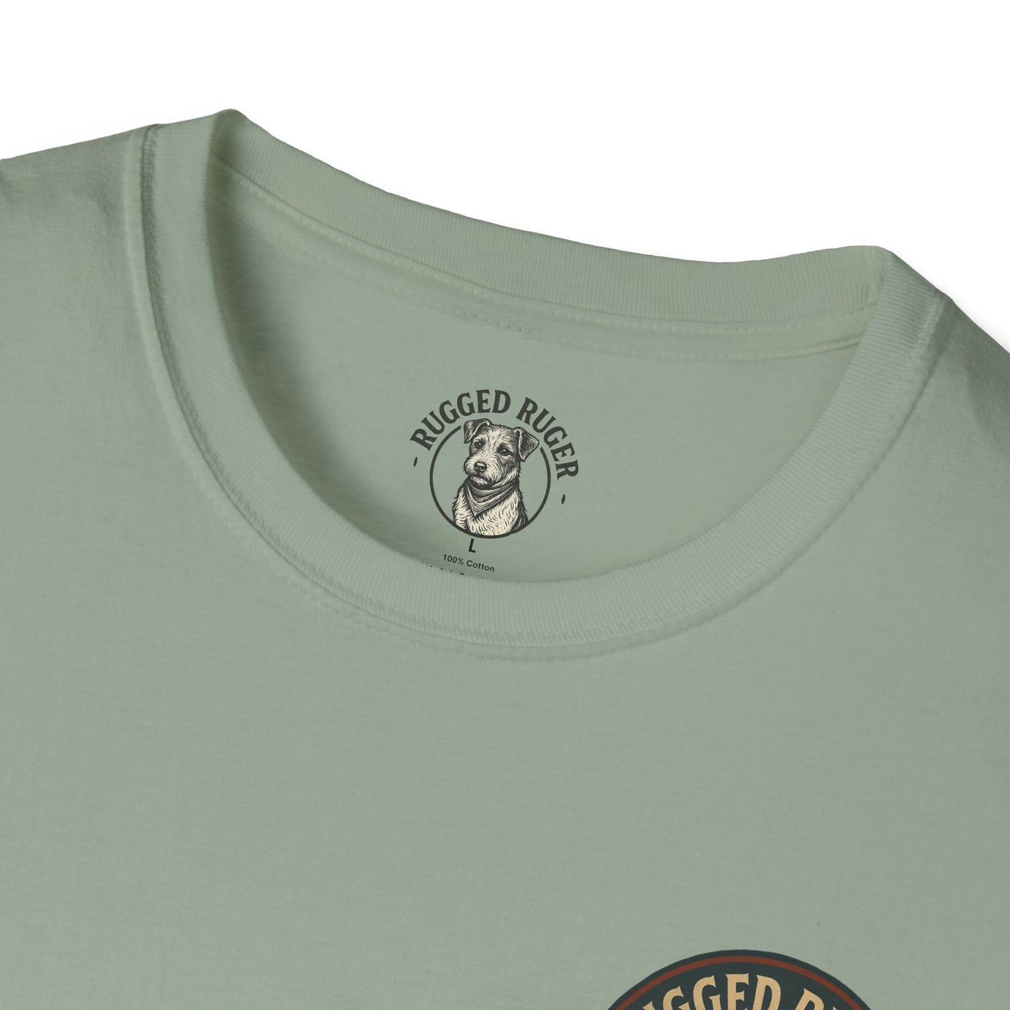 Rugged Ruger: Bow hunting round logo, Unisex Softstyle T-Shirt