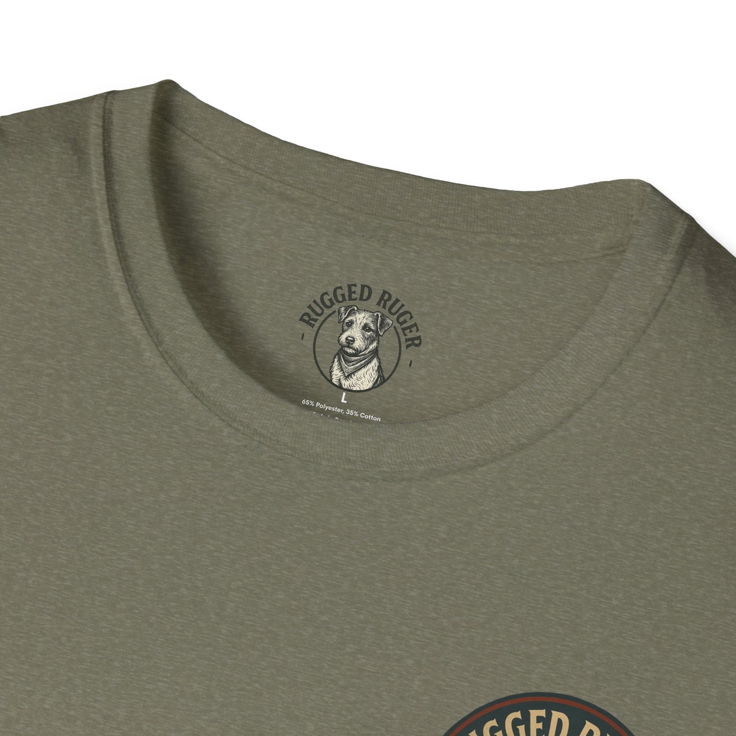 Rugged Ruger: Bow hunting round logo, Unisex Softstyle T-Shirt