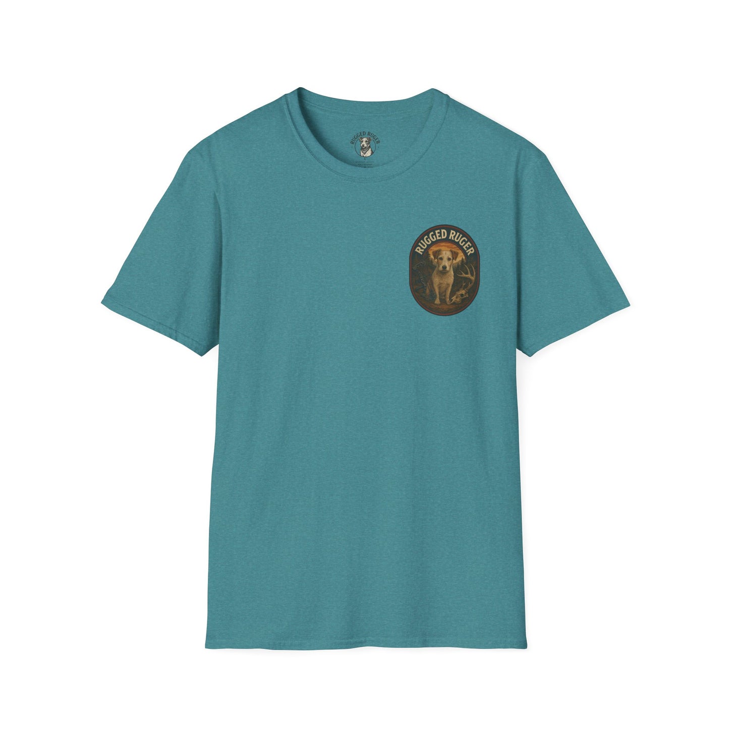Rugged Ruger: Bow hunting round logo, Unisex Softstyle T-Shirt