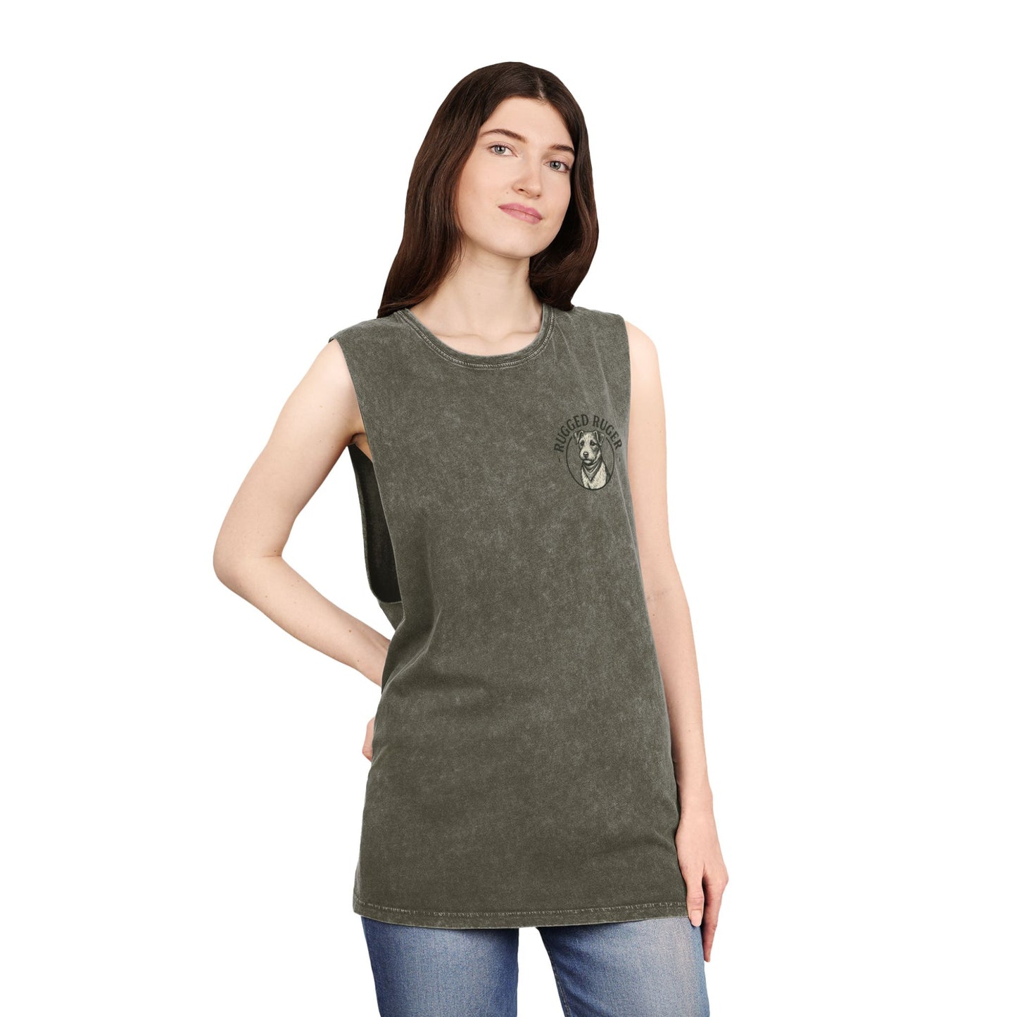 Rugged Ruger Vintage Stonewash Tank Top - Perfect for Summer, Outdoor Activities