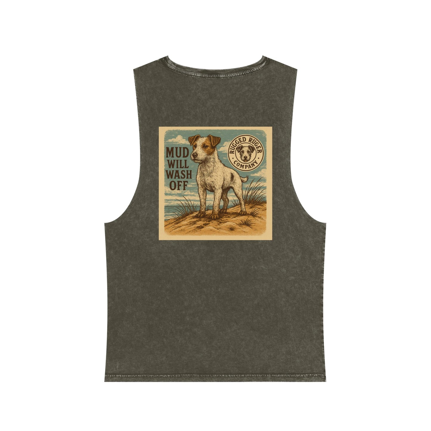Rugged Ruger Vintage Stonewash Tank Top - Perfect for Summer, Outdoor Activities