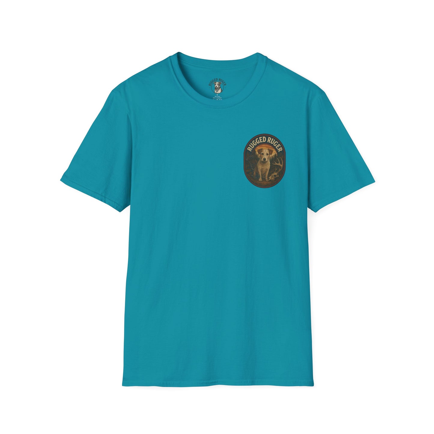 Rugged Ruger: Bow hunting round logo, Unisex Softstyle T-Shirt