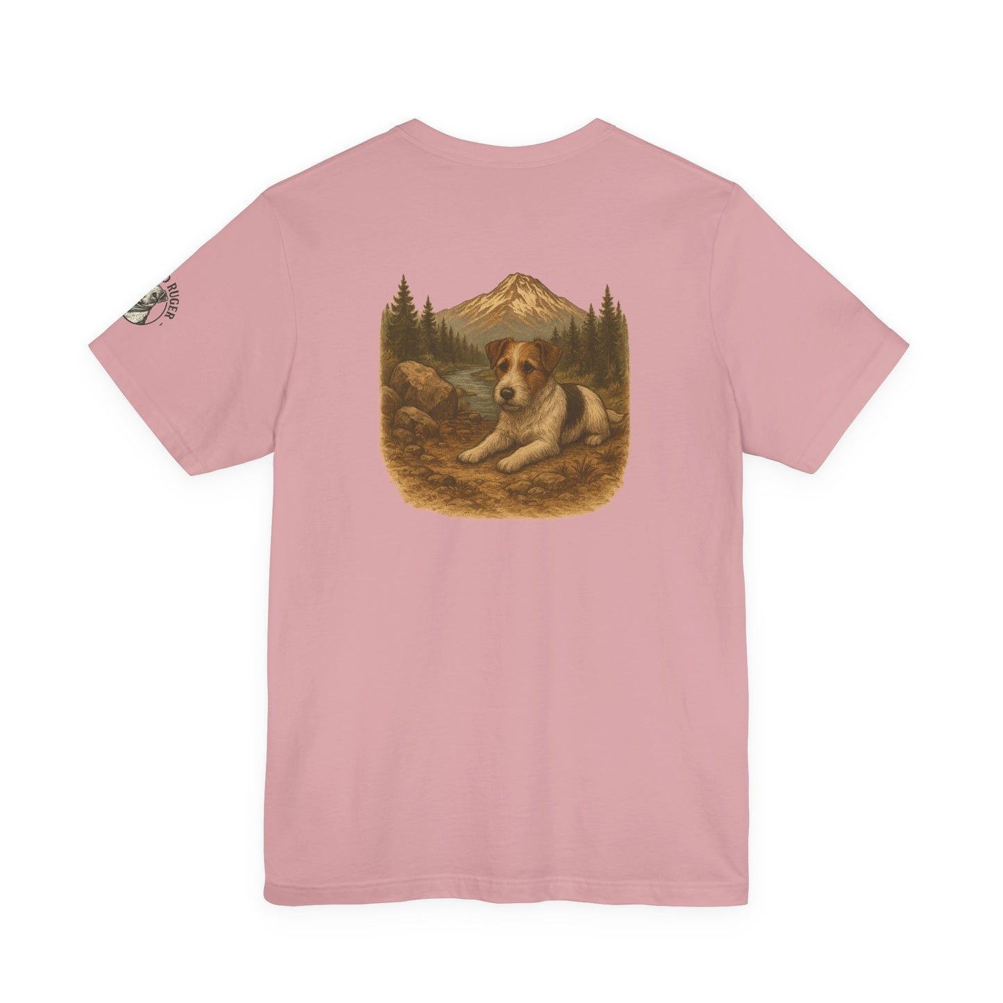 Rugged Ruger: At the stream, Unisex Jersey short sleeve tee