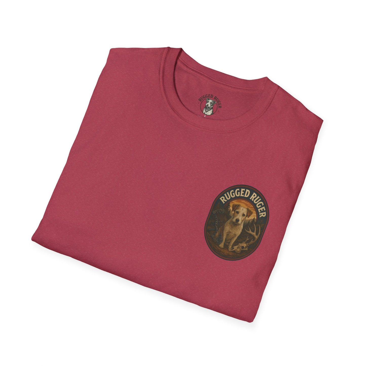 Rugged Ruger: Bow hunting round logo, Unisex Softstyle T-Shirt