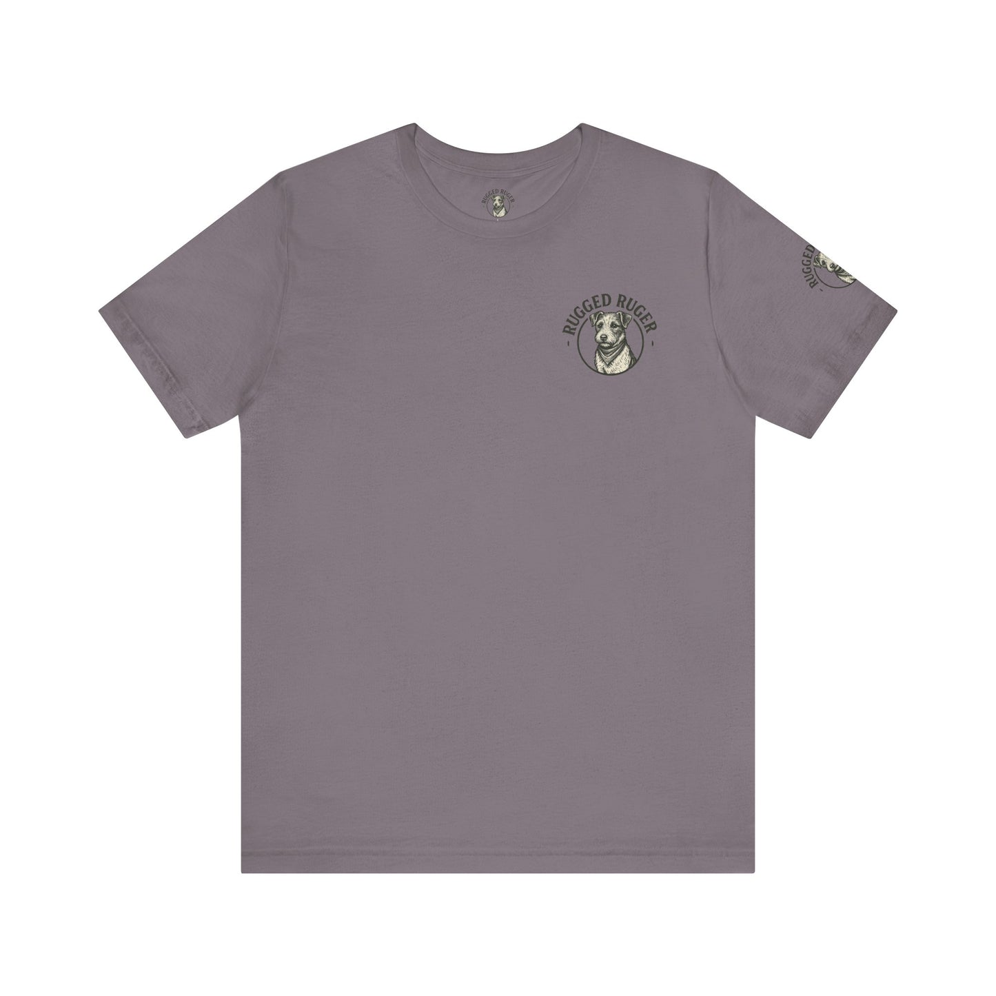 Rugged Ruger: At the stream, Unisex Jersey short sleeve tee