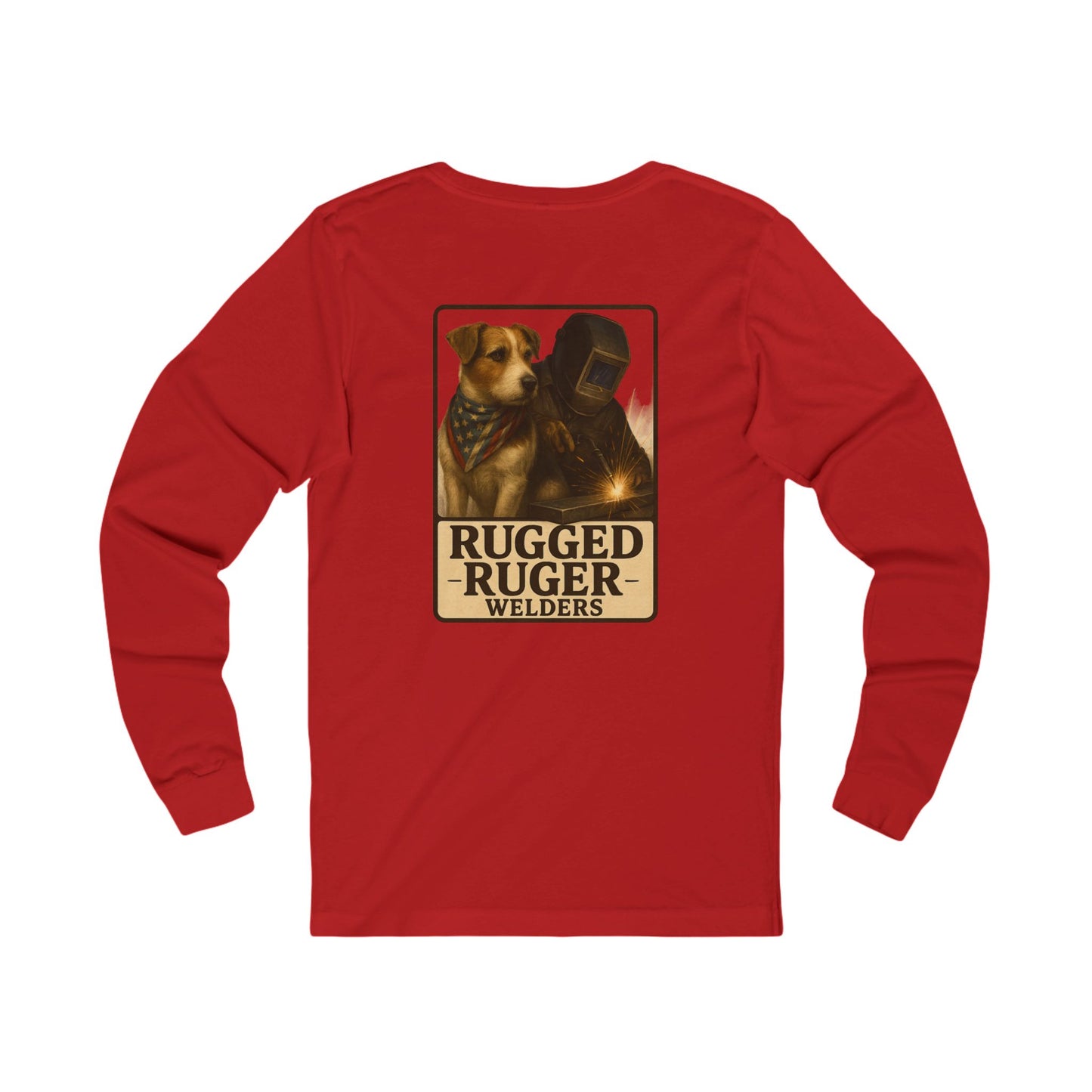 Rugged Ruger: USA Welder's, Unisex jersey long sleeve tee