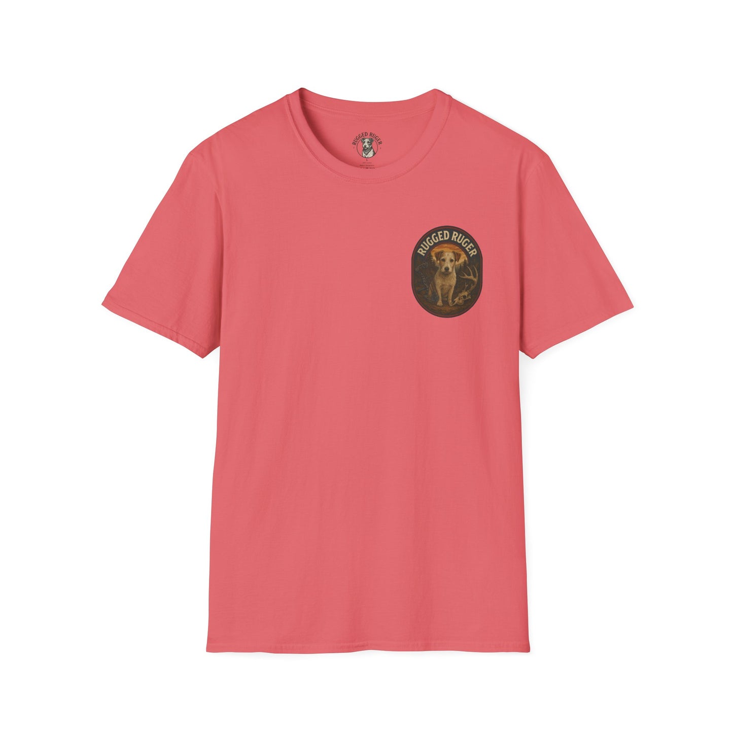 Rugged Ruger: Bow hunting round logo, Unisex Softstyle T-Shirt