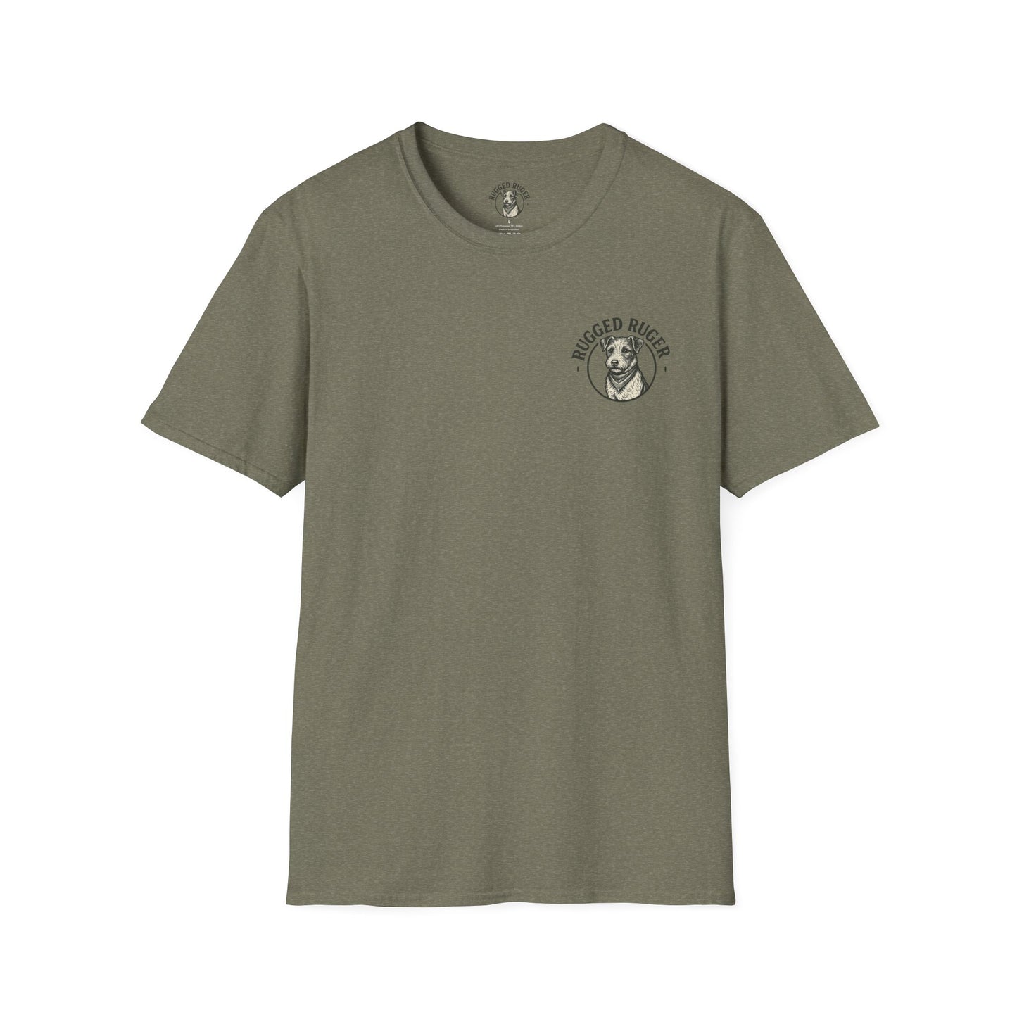 Rugged Ruger: Round Firefighter logo, Unisex Softstyle Tee