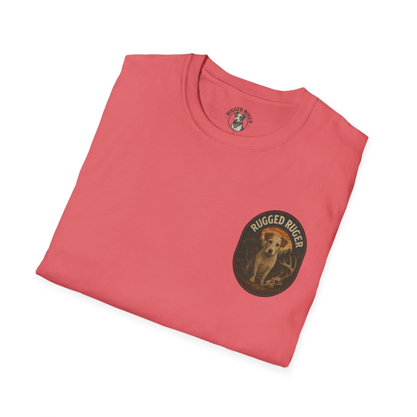 Rugged Ruger: Bow hunting round logo, Unisex Softstyle T-Shirt