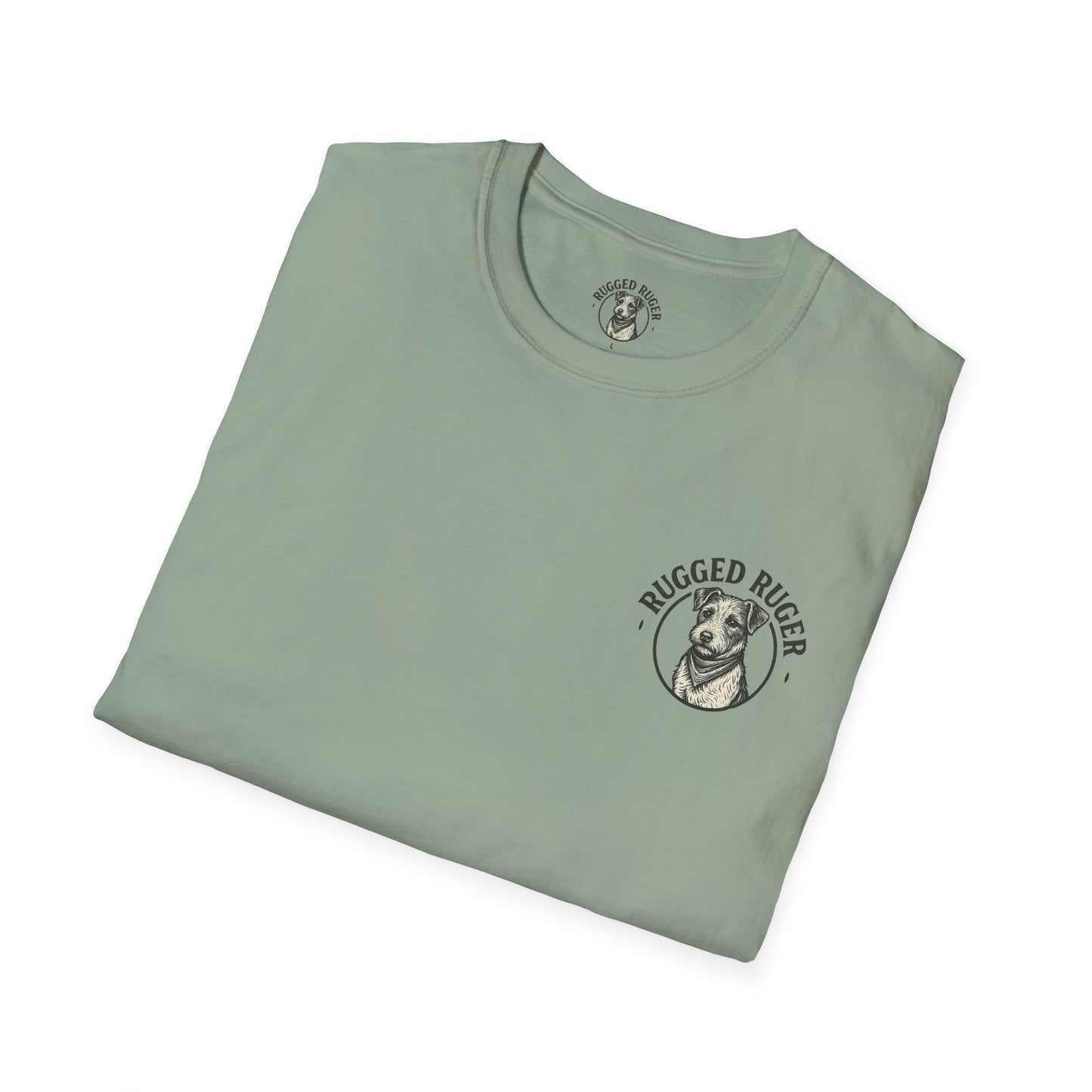 Rugged Ruger: Round Firefighter logo, Unisex Softstyle Tee