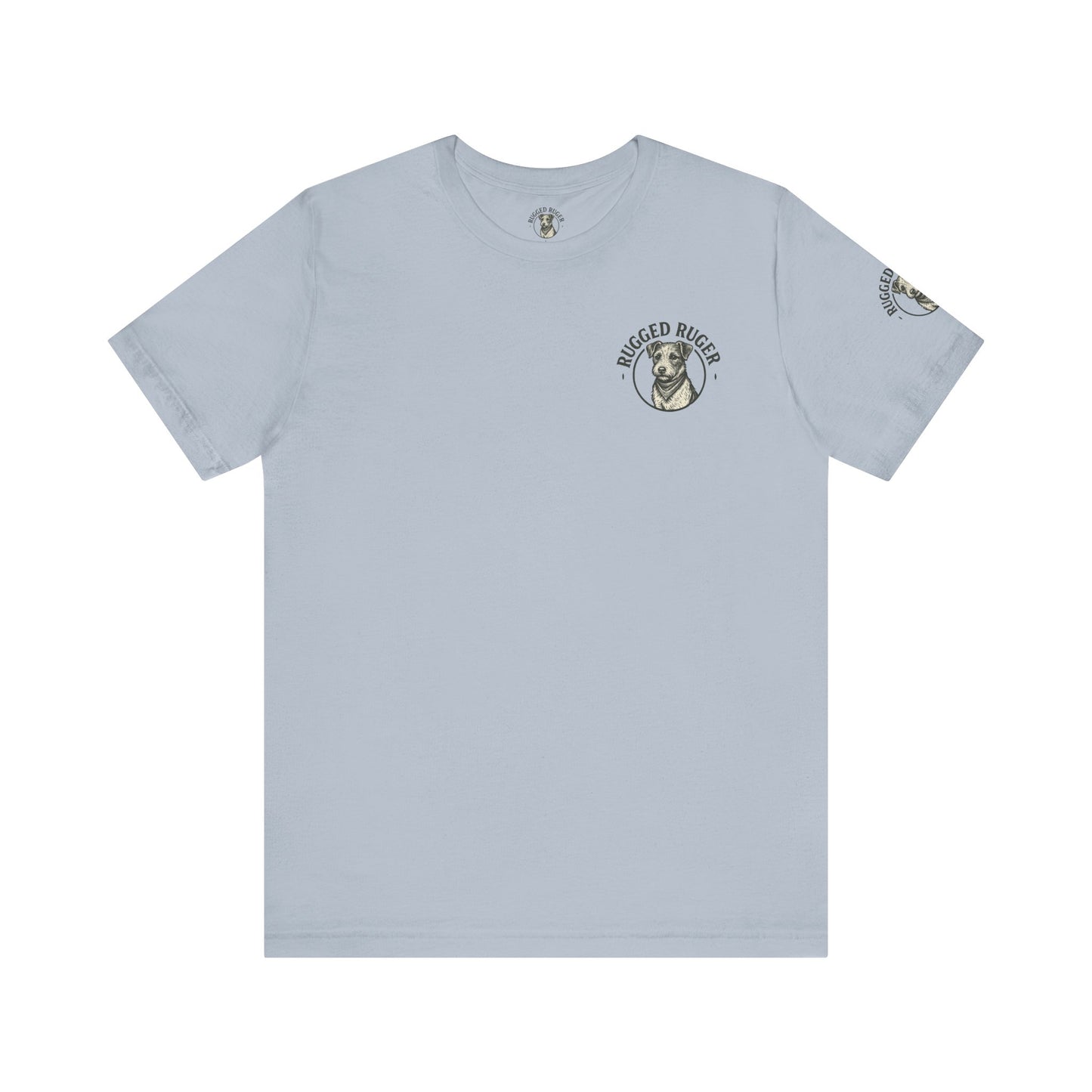 Rugged Ruger: At the stream, Unisex Jersey short sleeve tee