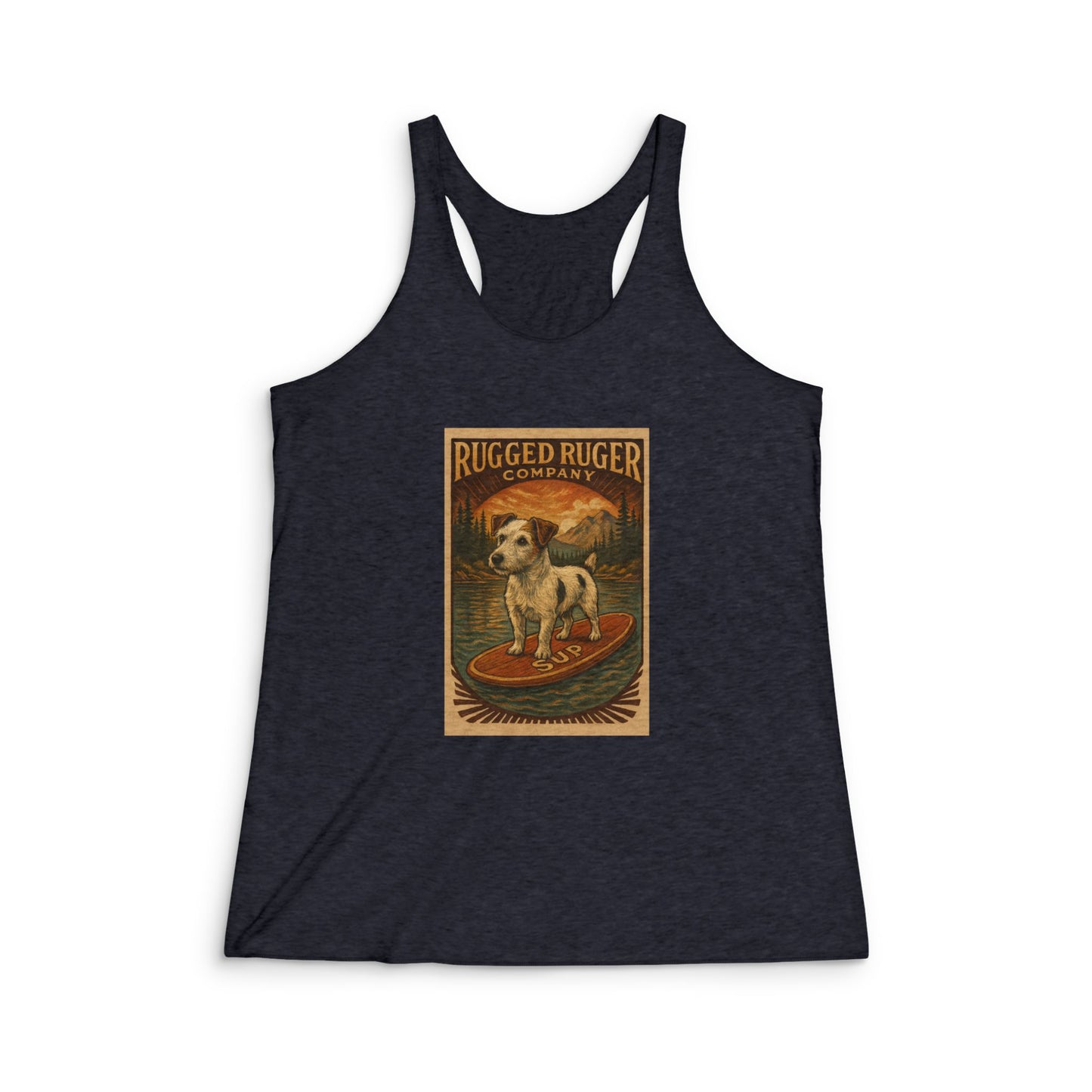 Rugged Ruger: SUP Vintage Tank, Women's Racerback, Casual Summer Top