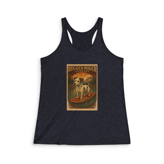 Rugged Ruger: SUP Vintage Tank, Women's Racerback, Casual Summer Top