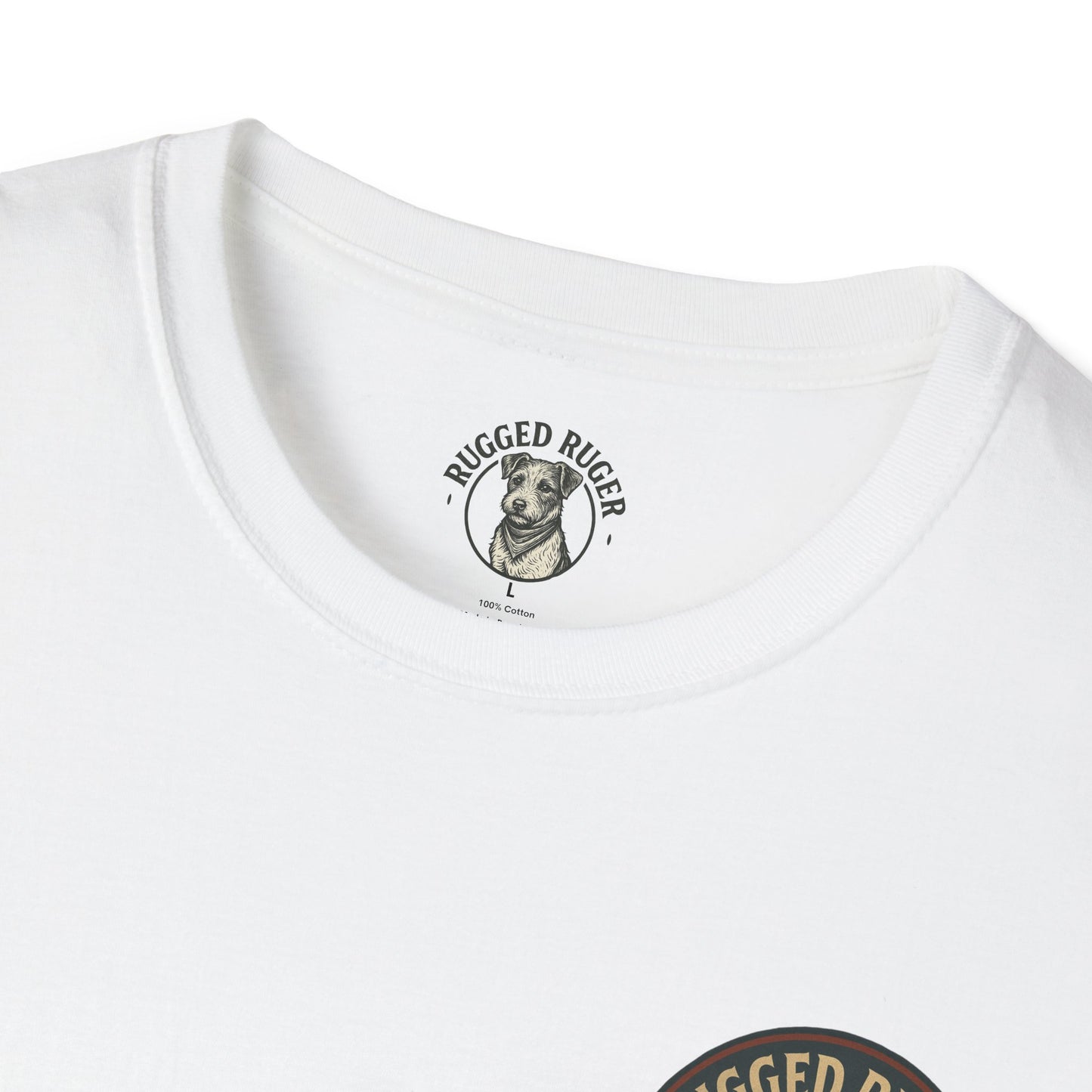 Rugged Ruger: Bow hunting round logo, Unisex Softstyle T-Shirt