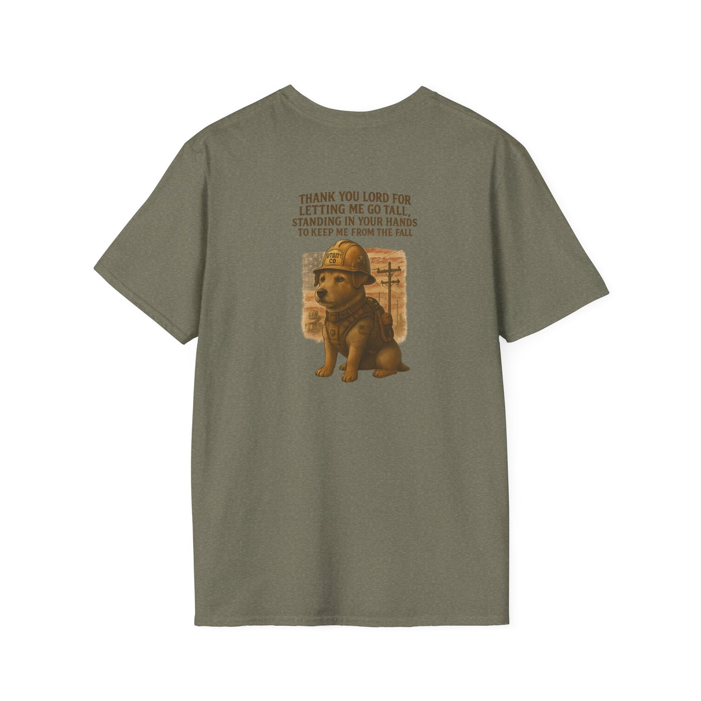 Rugged Ruger: Lineman Lord thank you for letting me go tall, Unisex Soft style tee