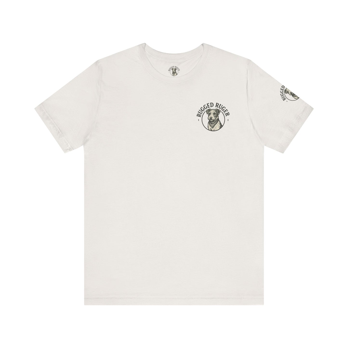 Rugged Ruger: At the stream, Unisex Jersey short sleeve tee