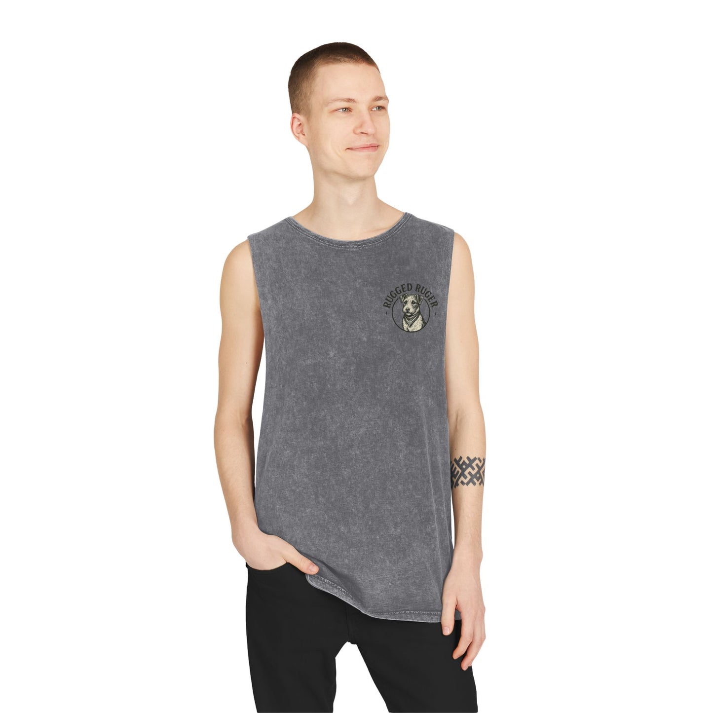 Rugged Ruger Vintage Stonewash Tank Top - Perfect for Summer, Outdoor Activities