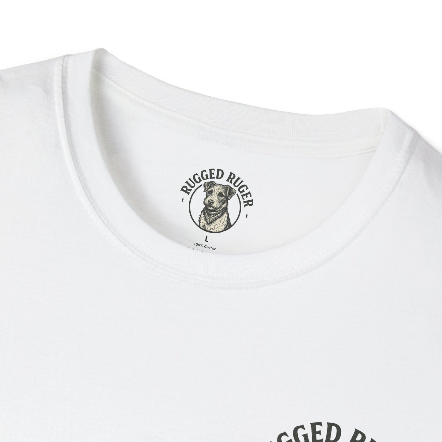 Rugged Ruger: Round Firefighter logo, Unisex Softstyle Tee