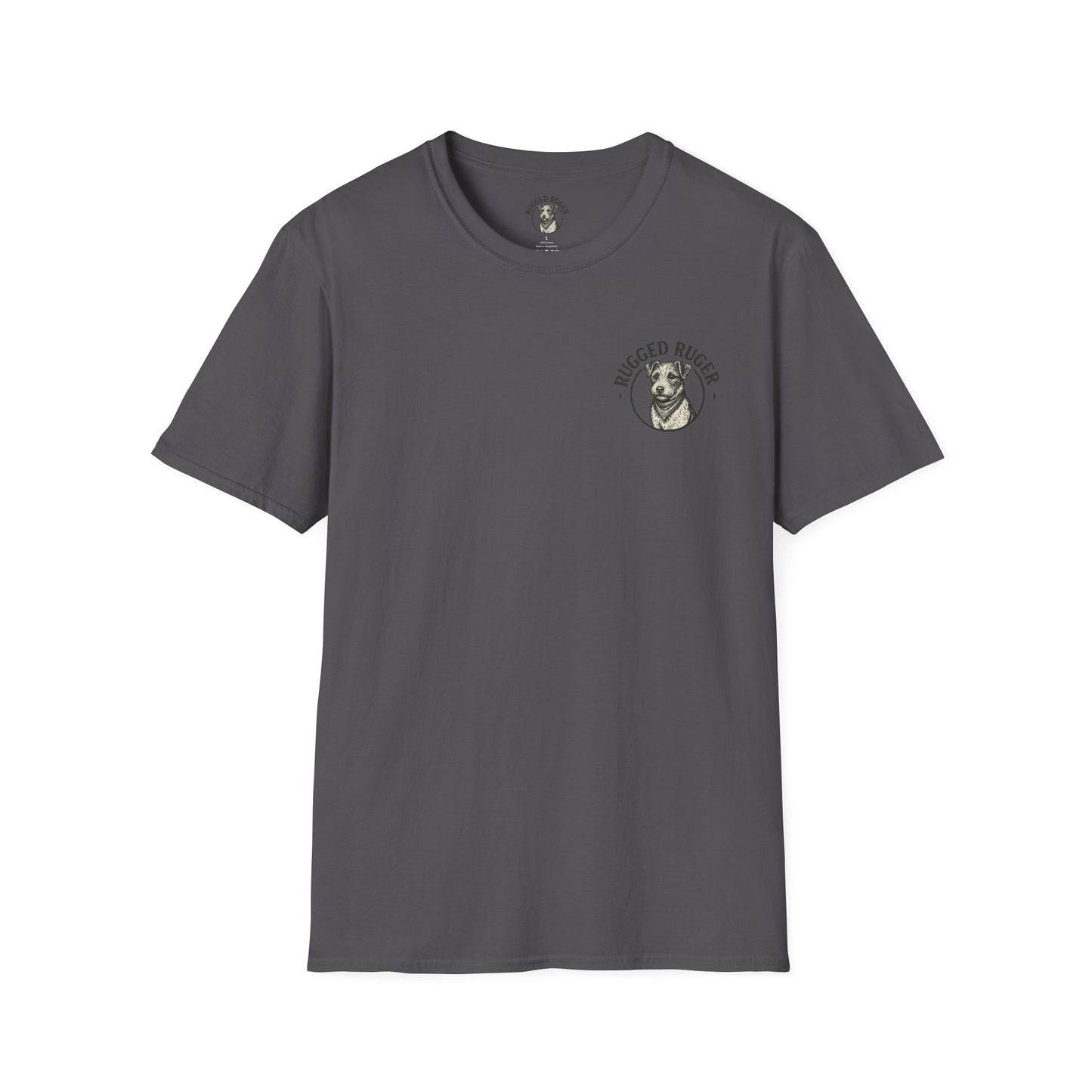 Rugged Ruger: Round Firefighter logo, Unisex Softstyle Tee