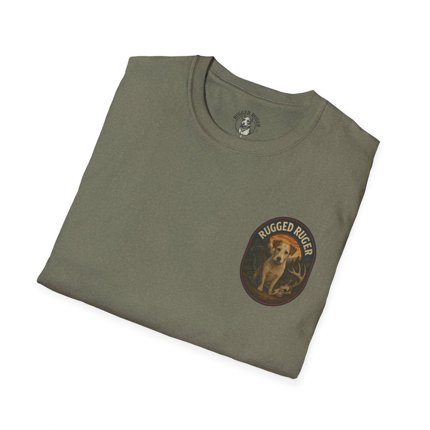 Rugged Ruger: Bow hunting round logo, Unisex Softstyle T-Shirt