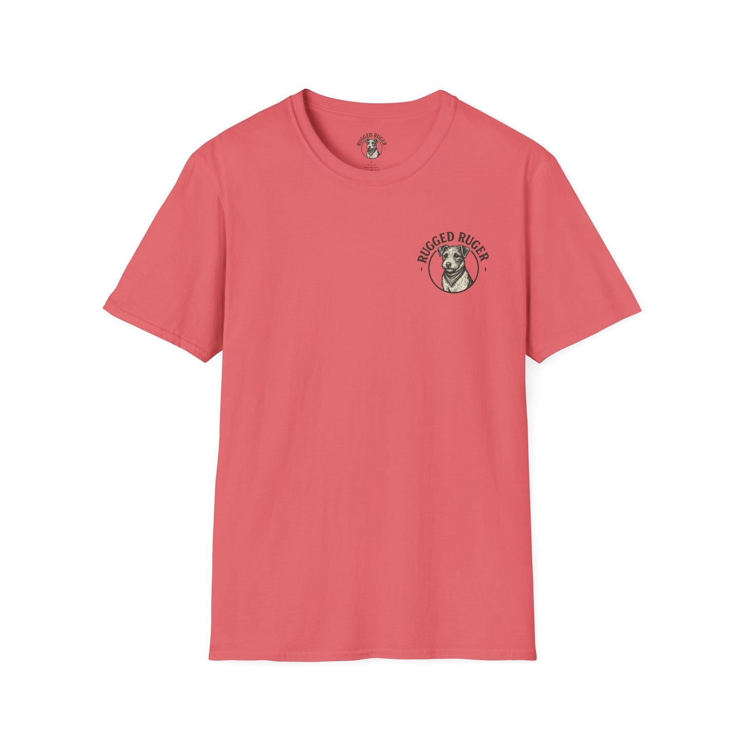 Rugged Ruger: Round Firefighter logo, Unisex Softstyle Tee