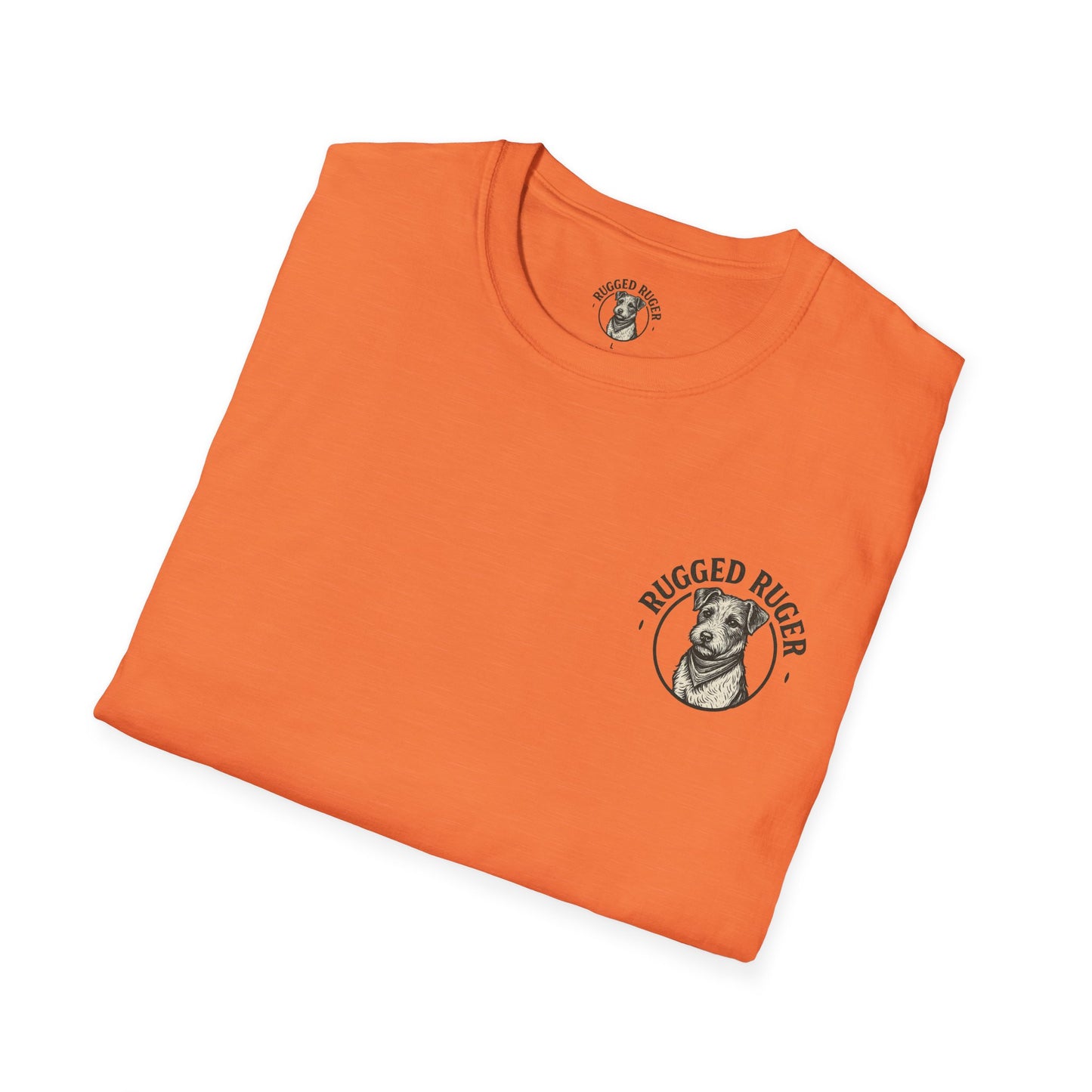 Rugged Ruger: Round Firefighter logo, Unisex Softstyle Tee