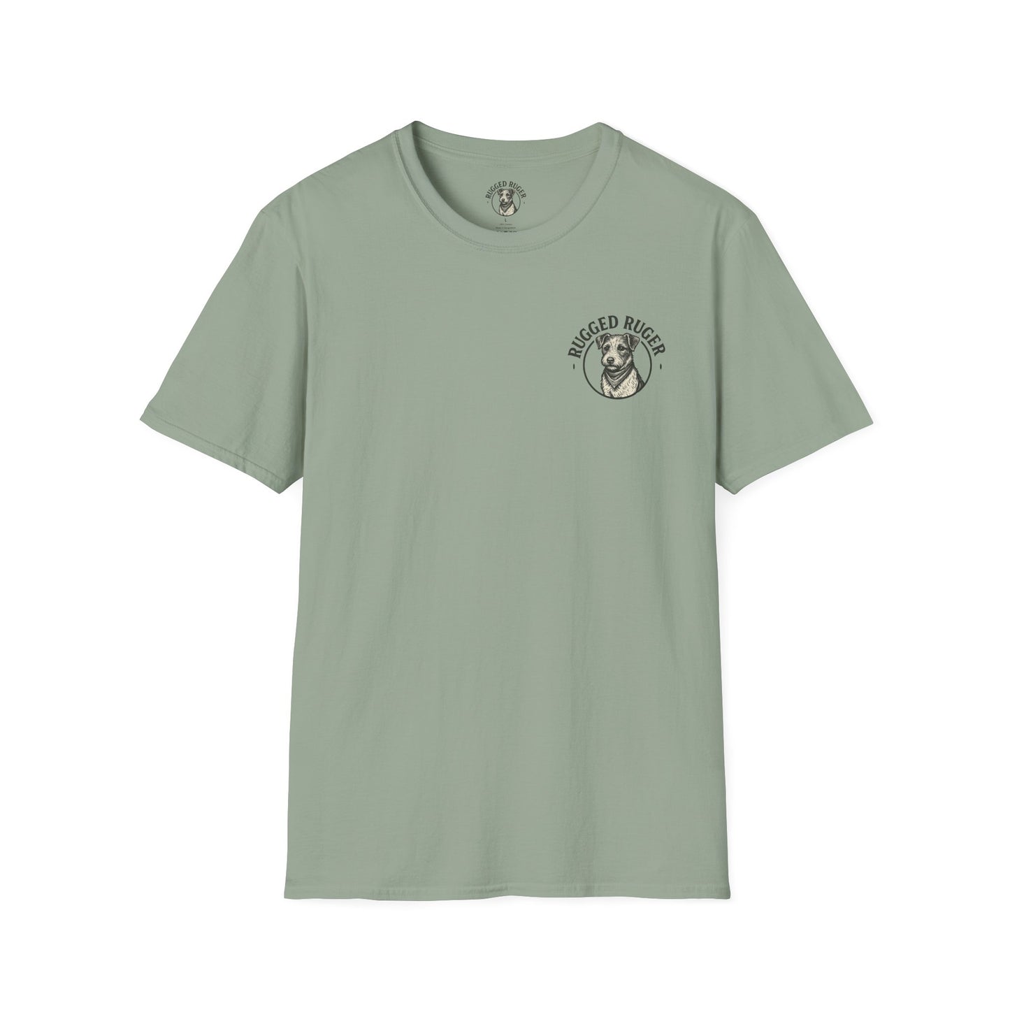 Rugged Ruger: Round Firefighter logo, Unisex Softstyle Tee