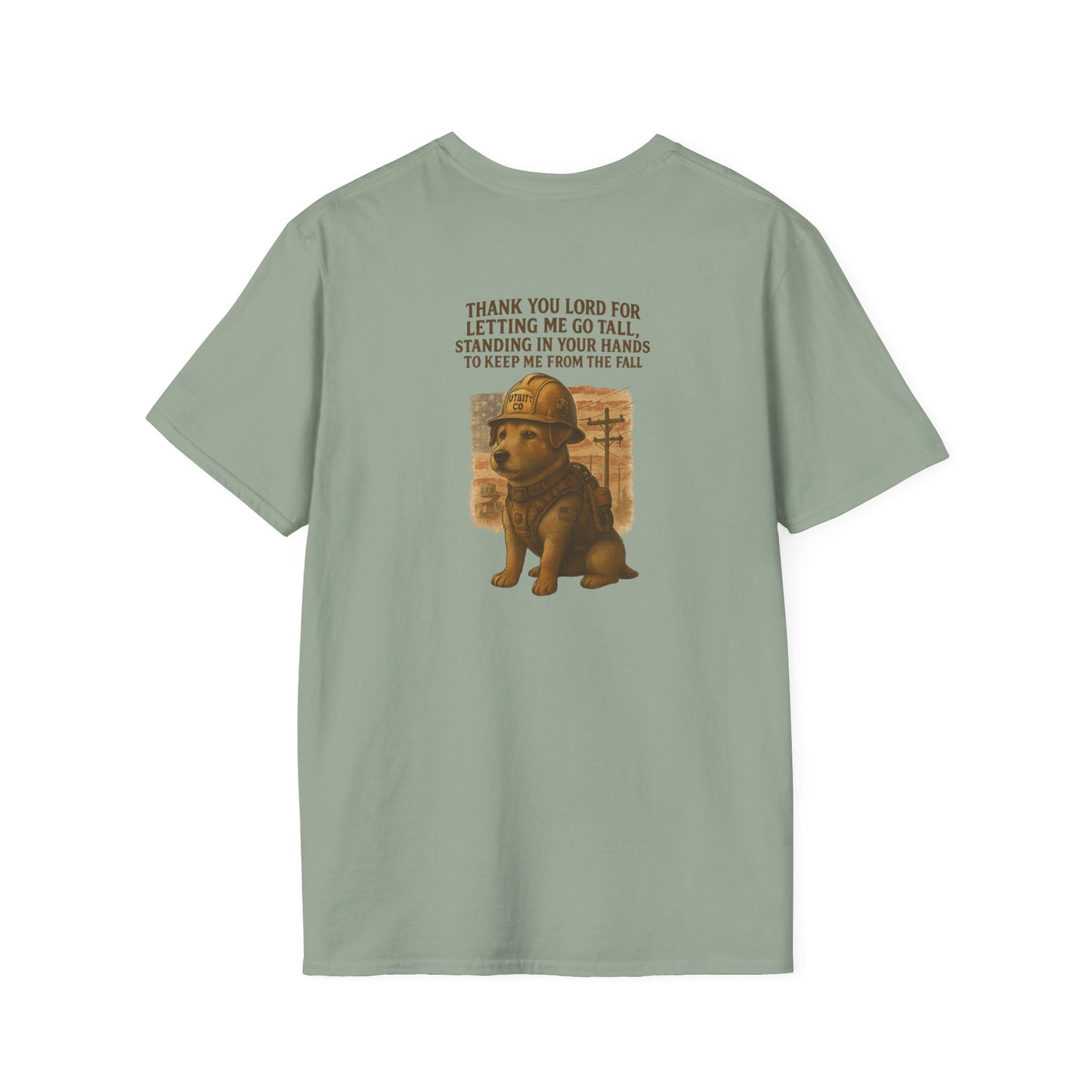 Rugged Ruger: Lineman Lord thank you for letting me go tall, Unisex Soft style tee