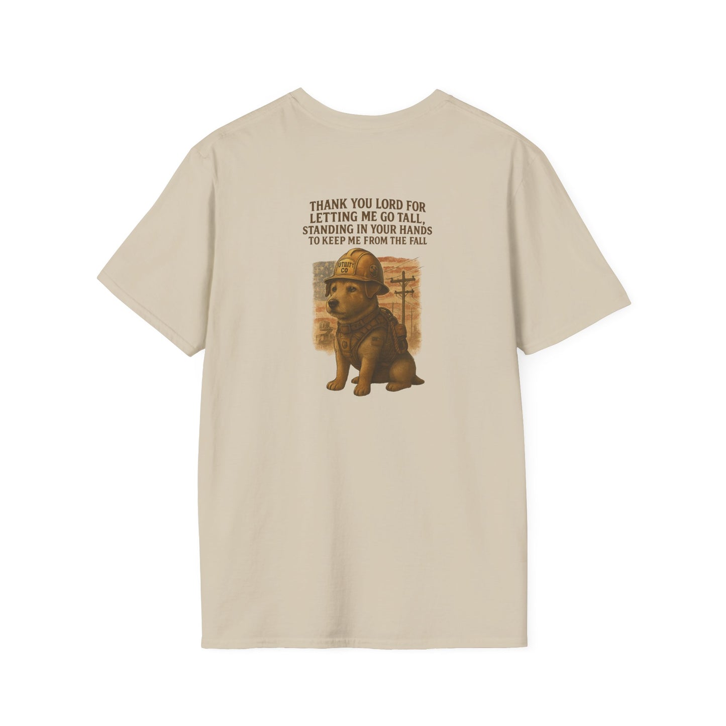 Rugged Ruger: Lineman Lord thank you for letting me go tall, Unisex Soft style tee