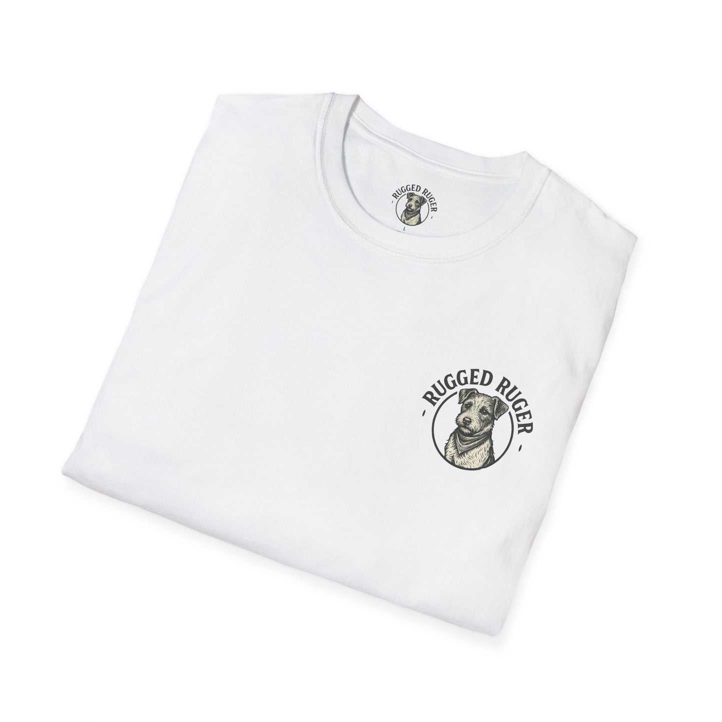 Rugged Ruger: Round Firefighter logo, Unisex Softstyle Tee