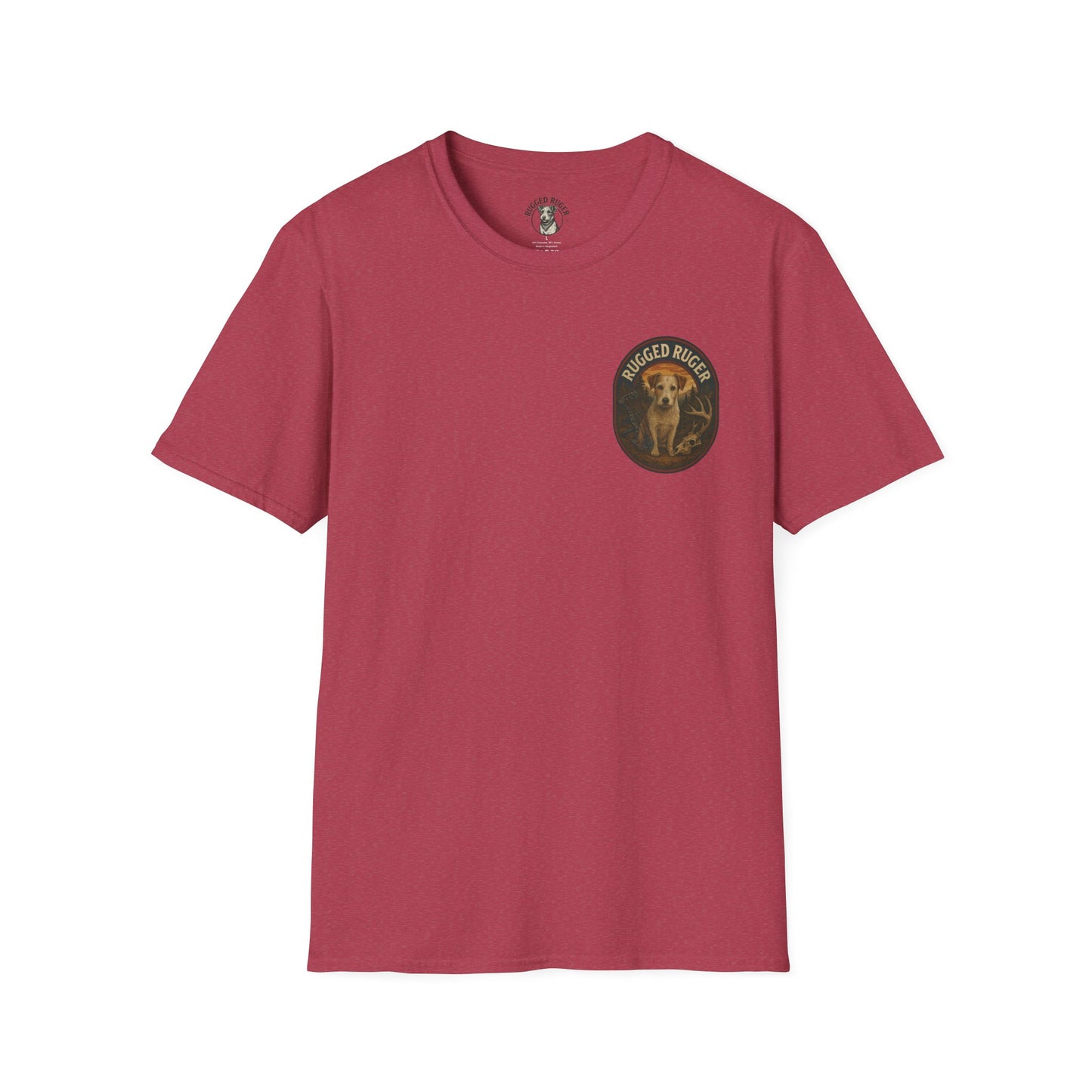 Rugged Ruger: Bow hunting round logo, Unisex Softstyle T-Shirt