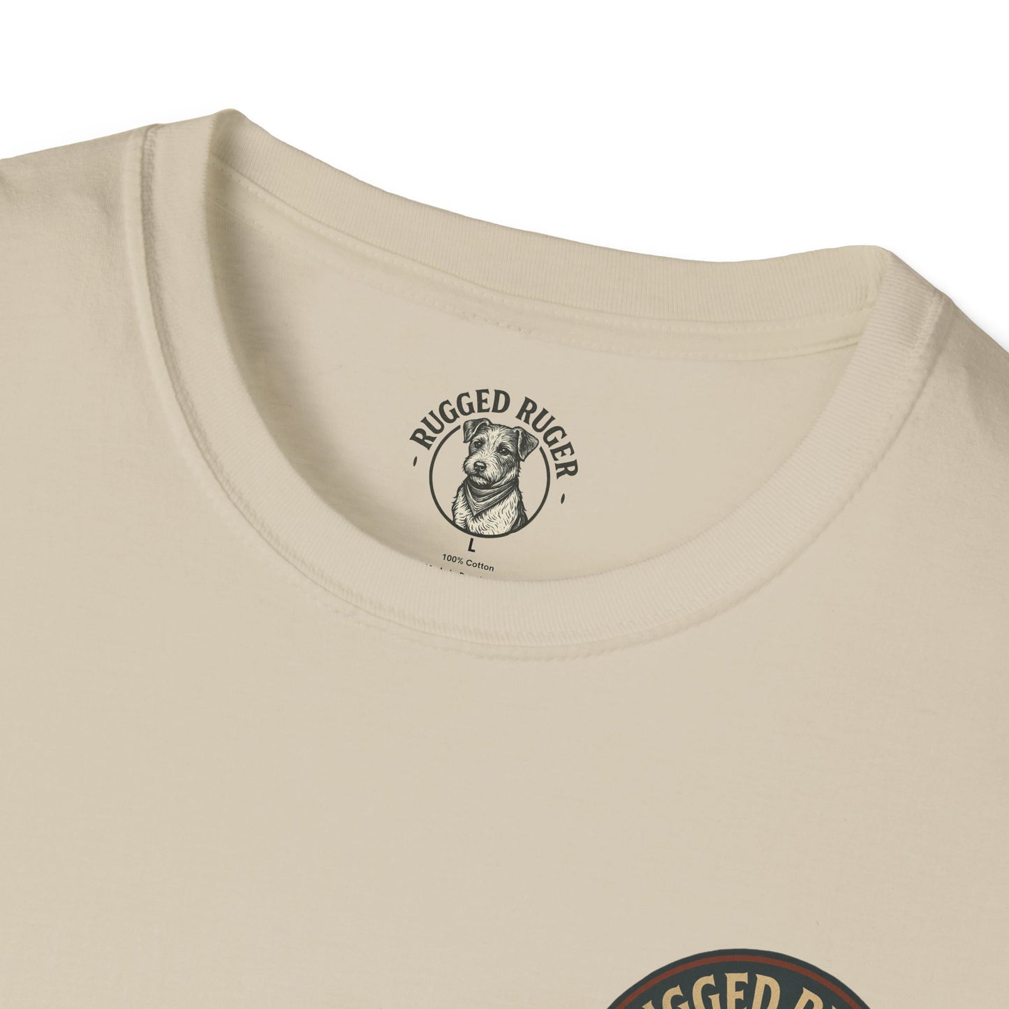 Rugged Ruger: Bow hunting round logo, Unisex Softstyle T-Shirt