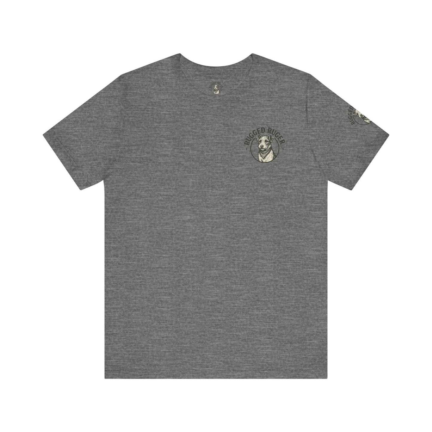 Rugged Ruger: At the stream, Unisex Jersey short sleeve tee