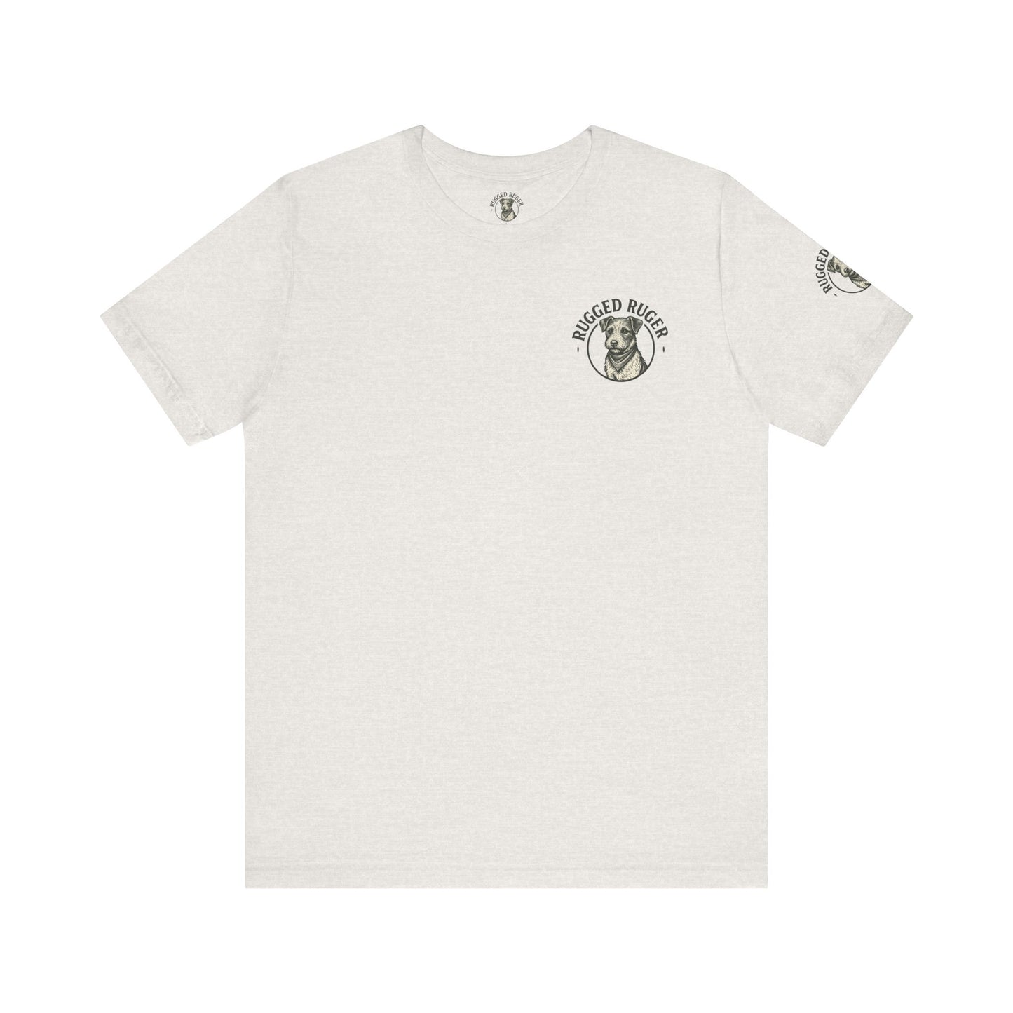 Rugged Ruger: At the stream, Unisex Jersey short sleeve tee
