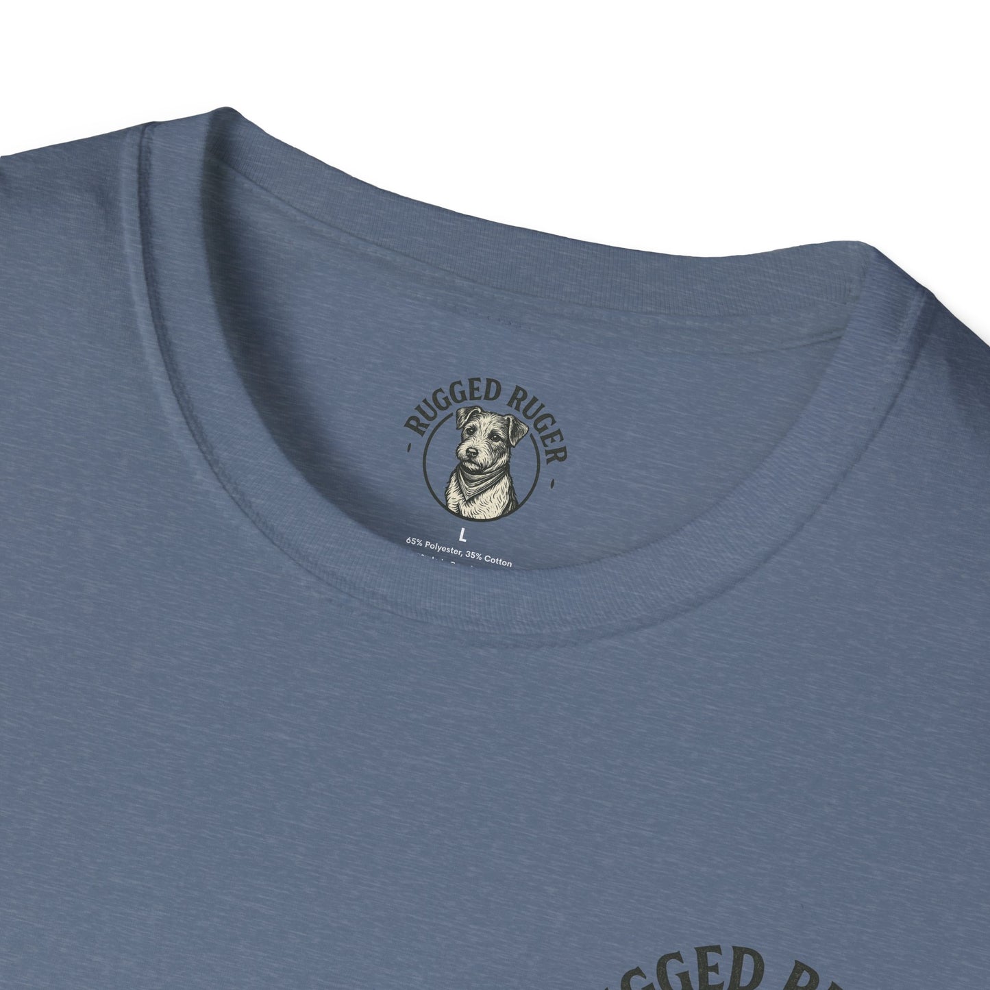 Rugged Ruger: Round Firefighter logo, Unisex Softstyle Tee