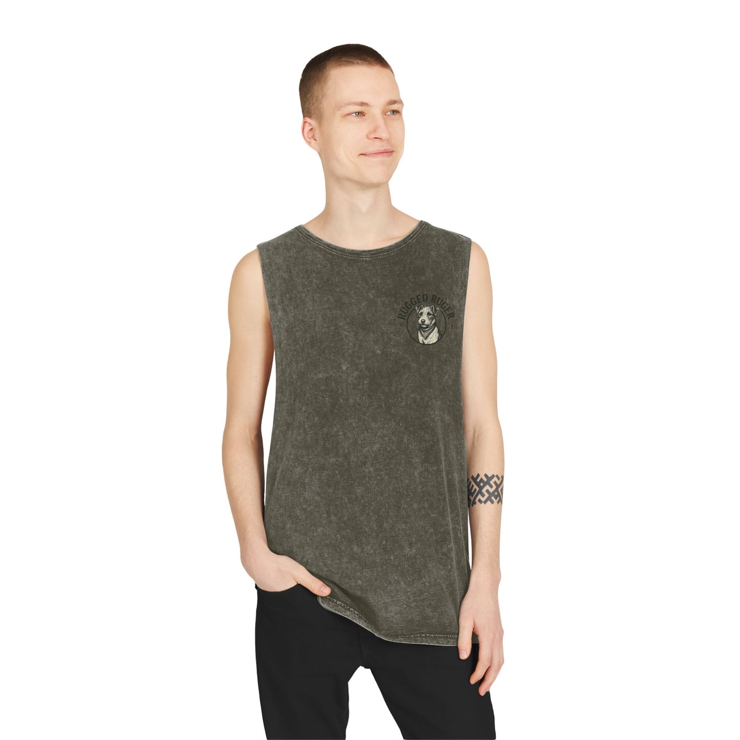 Rugged Ruger Vintage Stonewash Tank Top - Perfect for Summer, Outdoor Activities