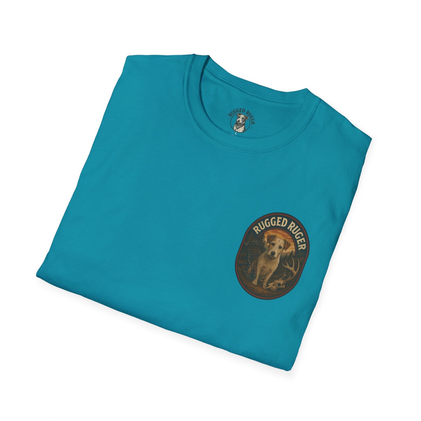 Rugged Ruger: Bow hunting round logo, Unisex Softstyle T-Shirt