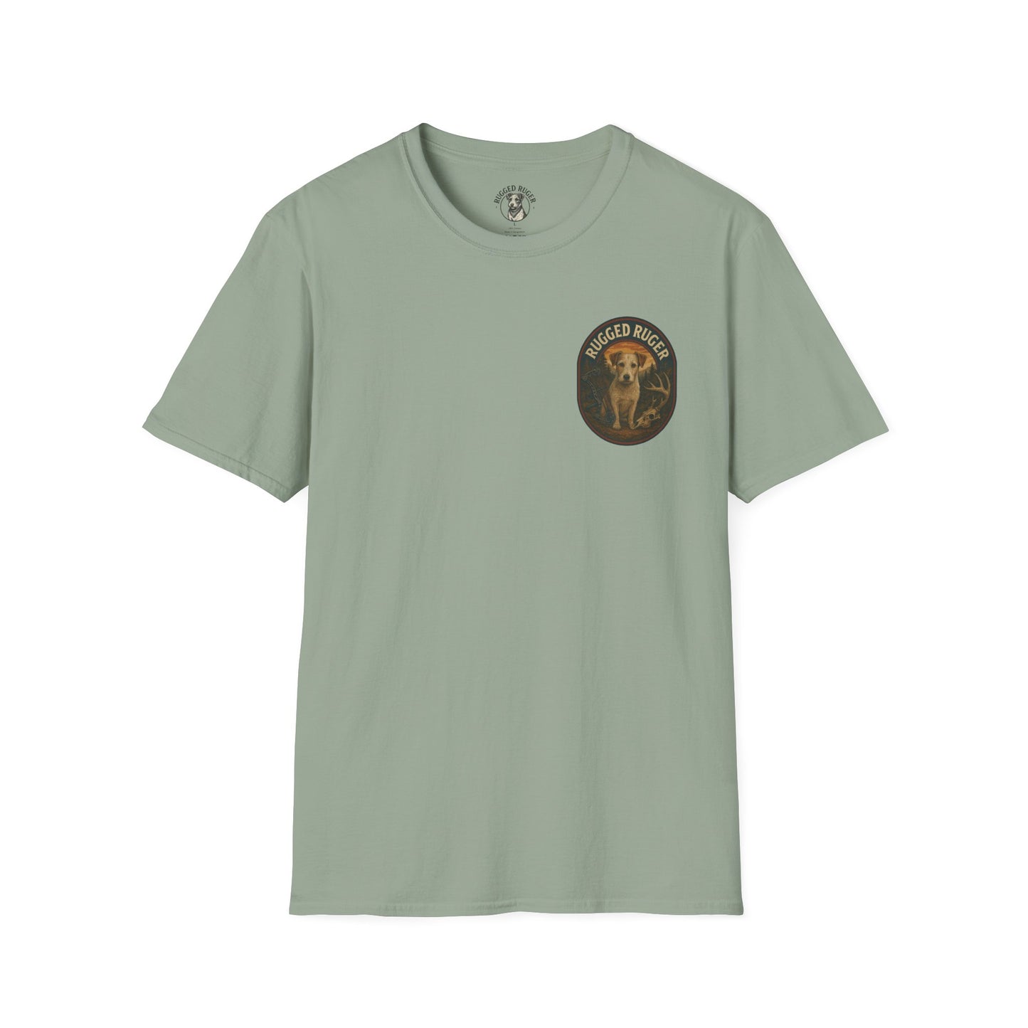 Rugged Ruger: Bow hunting round logo, Unisex Softstyle T-Shirt