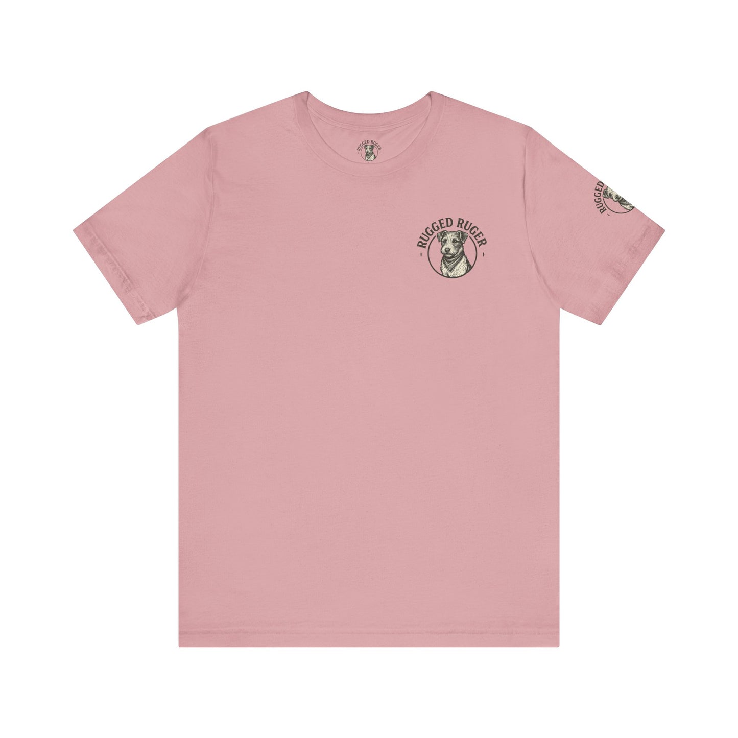 Rugged Ruger: At the stream, Unisex Jersey short sleeve tee