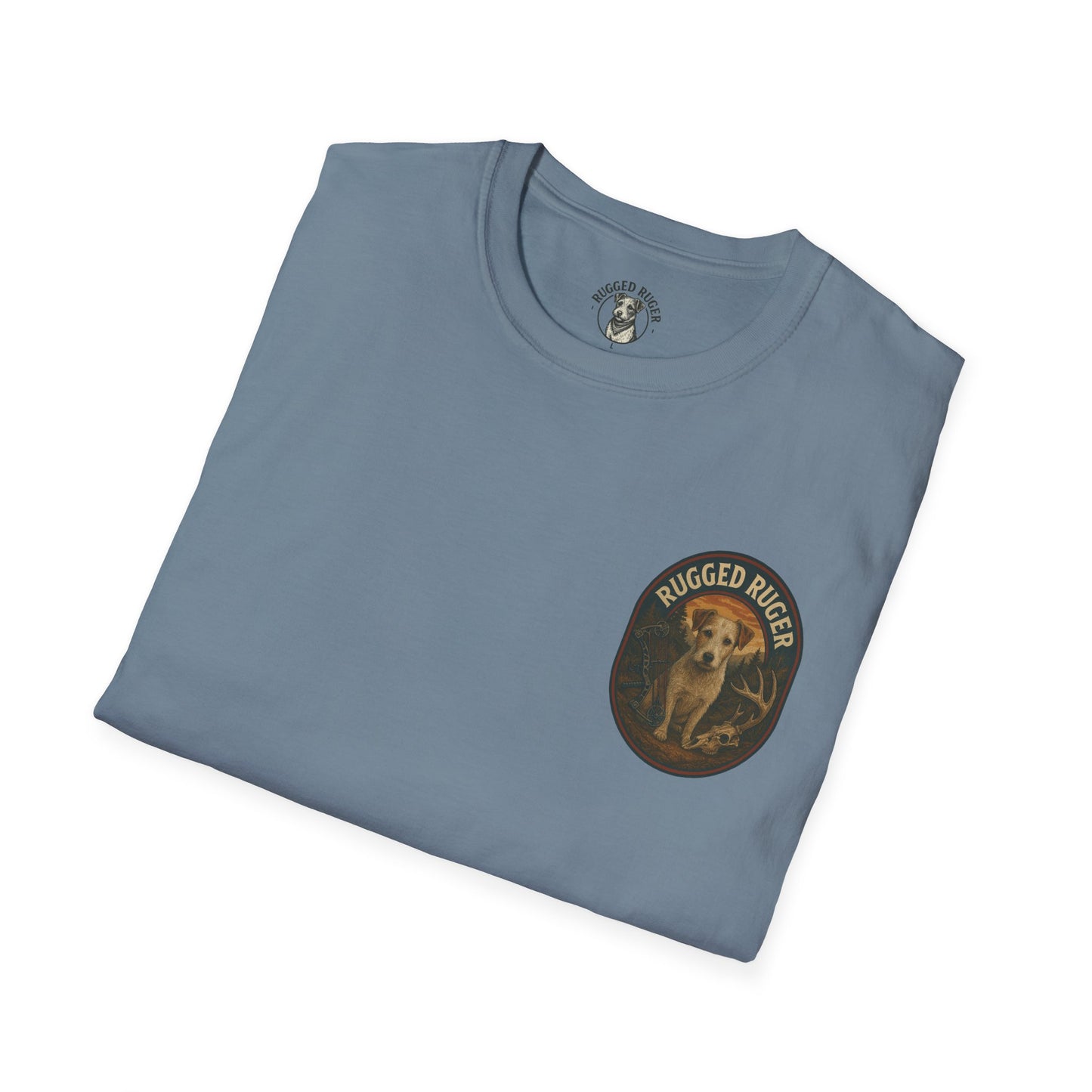 Rugged Ruger: Bow hunting round logo, Unisex Softstyle T-Shirt
