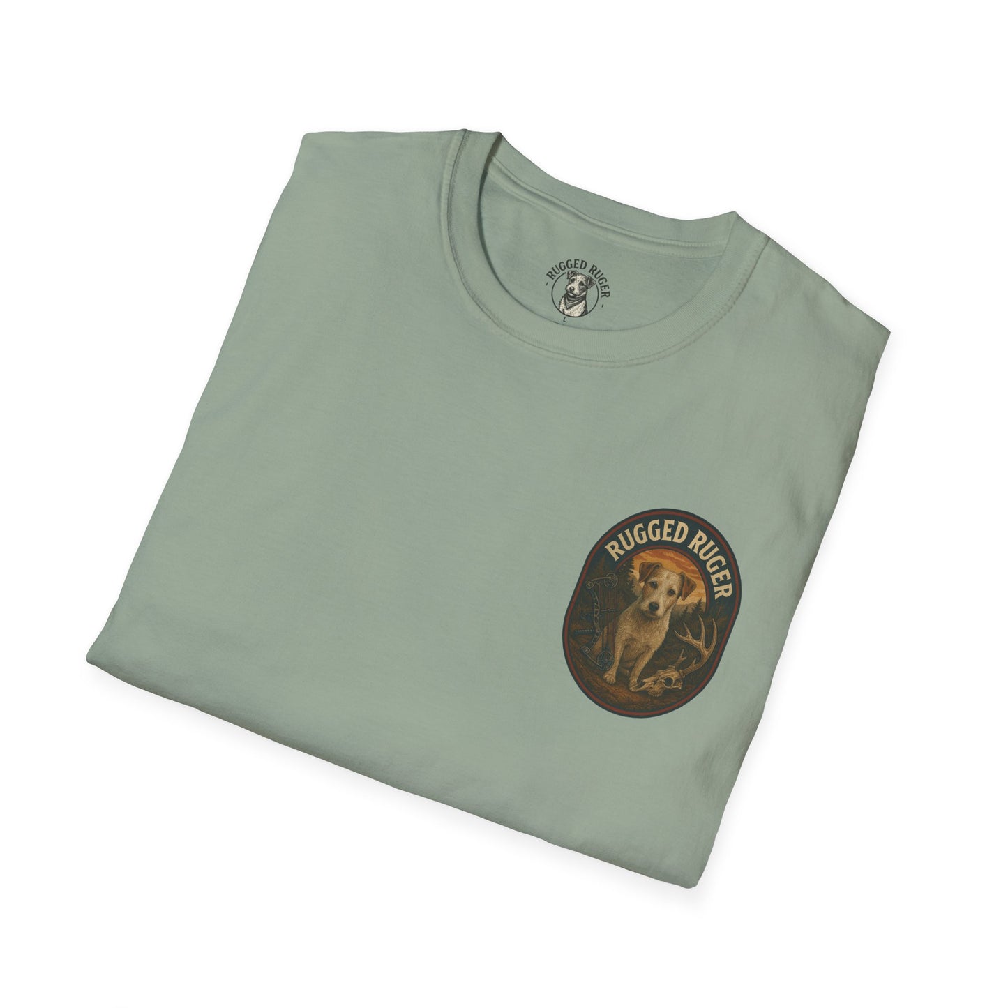 Rugged Ruger: Bow hunting round logo, Unisex Softstyle T-Shirt