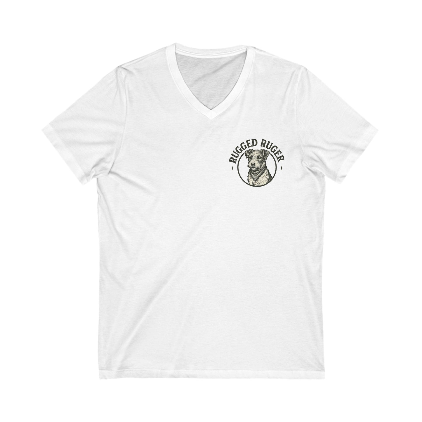 Rugged Rugger: keep your best friend close V-Neck Tee - Unisex Jersey T-Shirt,